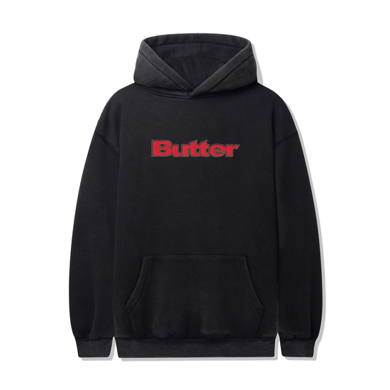 Hoodie Butter Goods Nylon Logo Applique Black