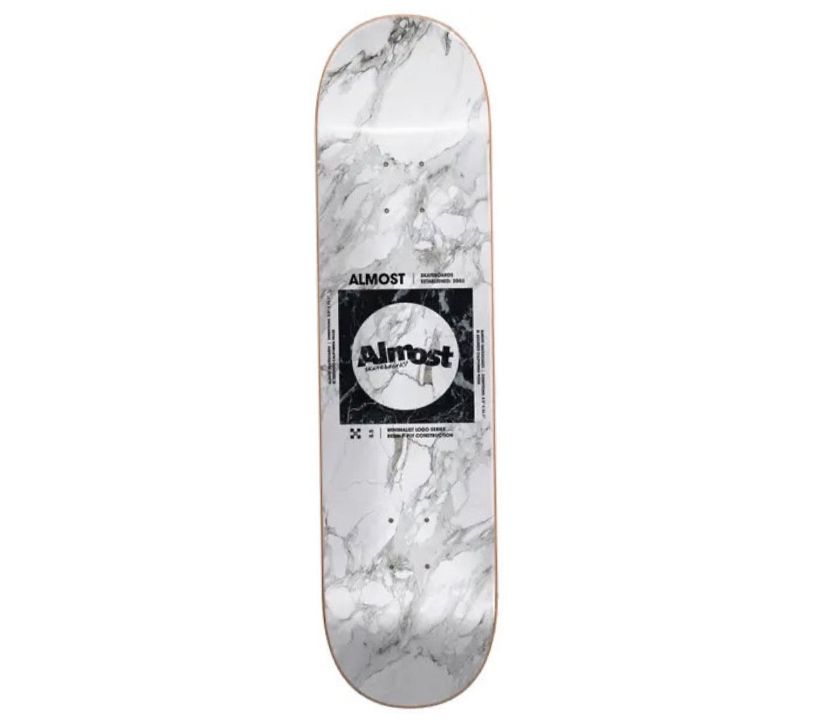 Deck Almost Minimalist R7 White Black 8"5