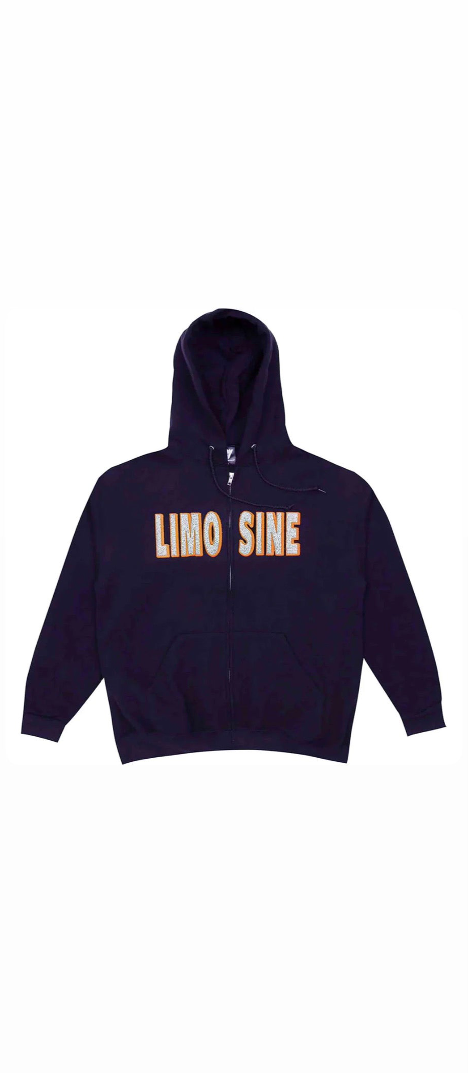 Hoodie Limosine Sparkle Zip Navy