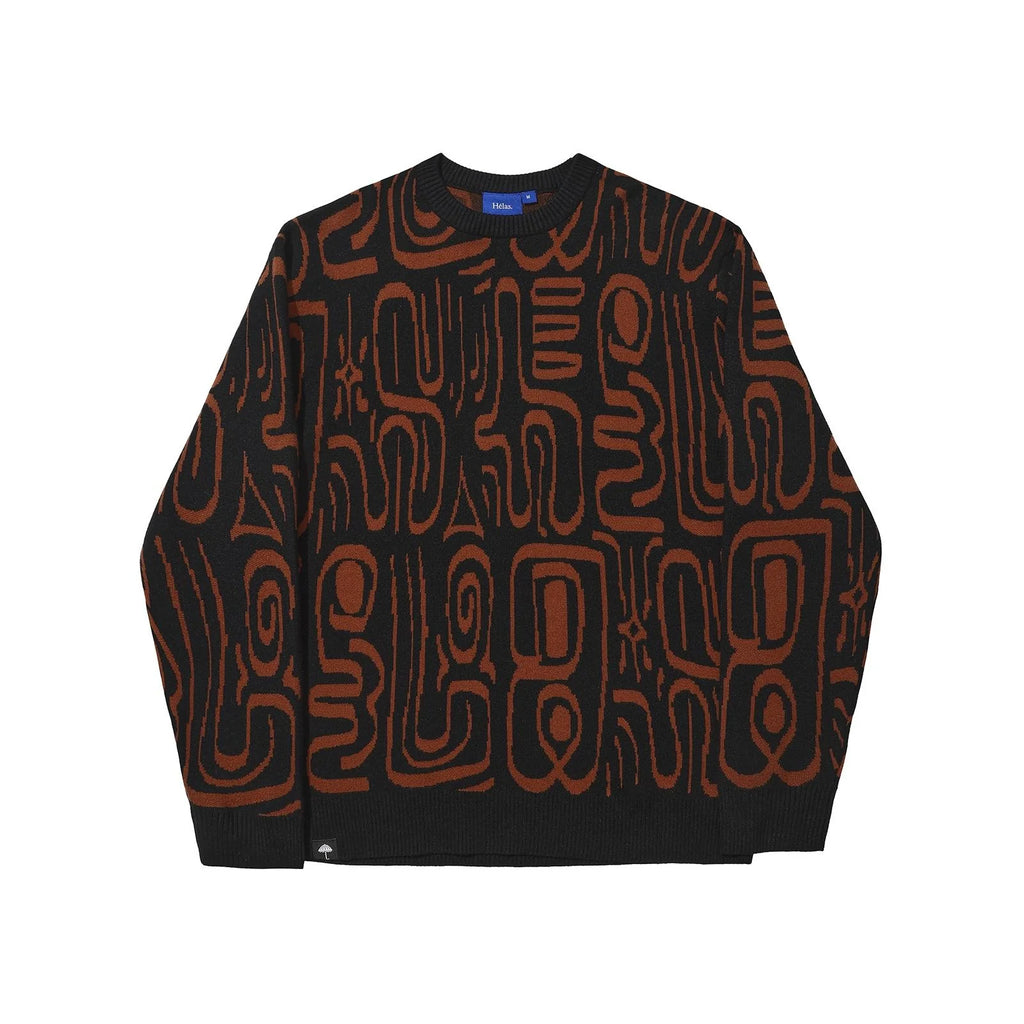 Crewneck Hélas Abstract Knit Black Brown