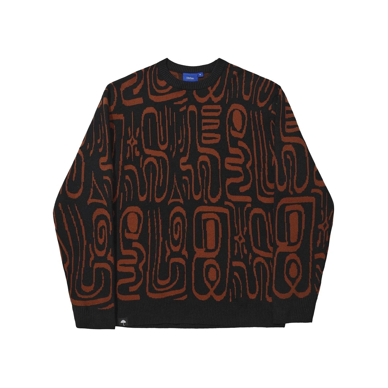 Crewneck Hélas Abstract Knit Black Brown