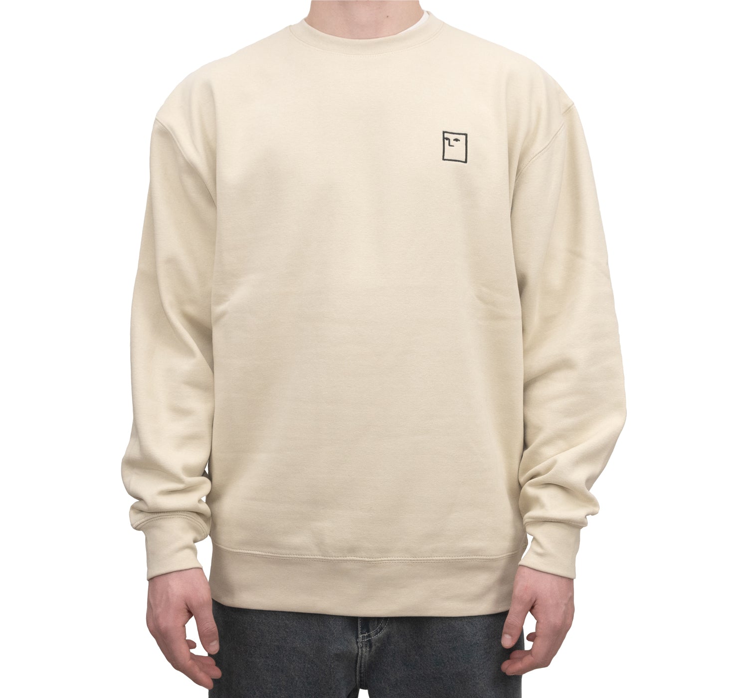 Crewneck NNSNS Blockhead Embroidered Cement