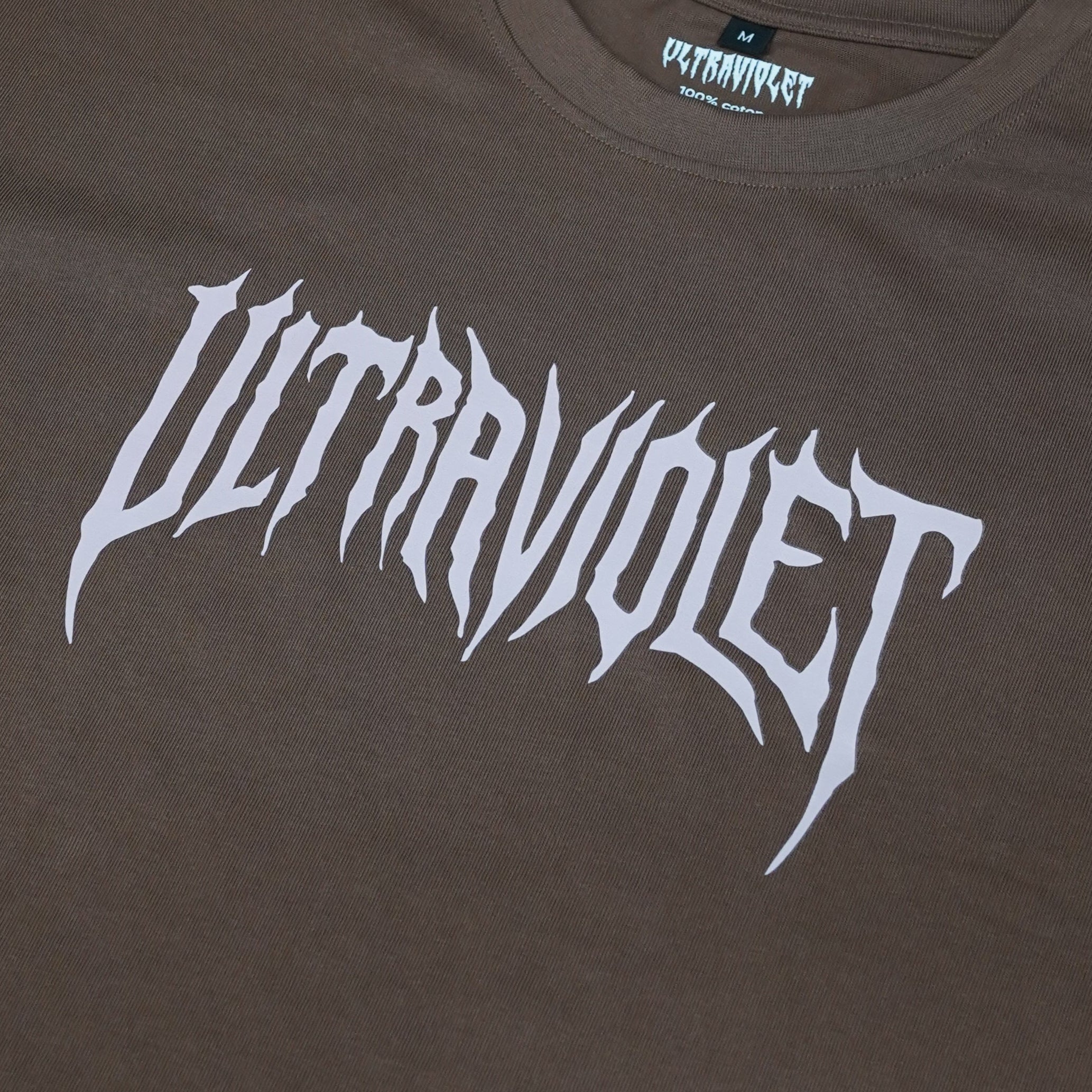 Tee Shirt Ultraviolet Trash Logo Brown