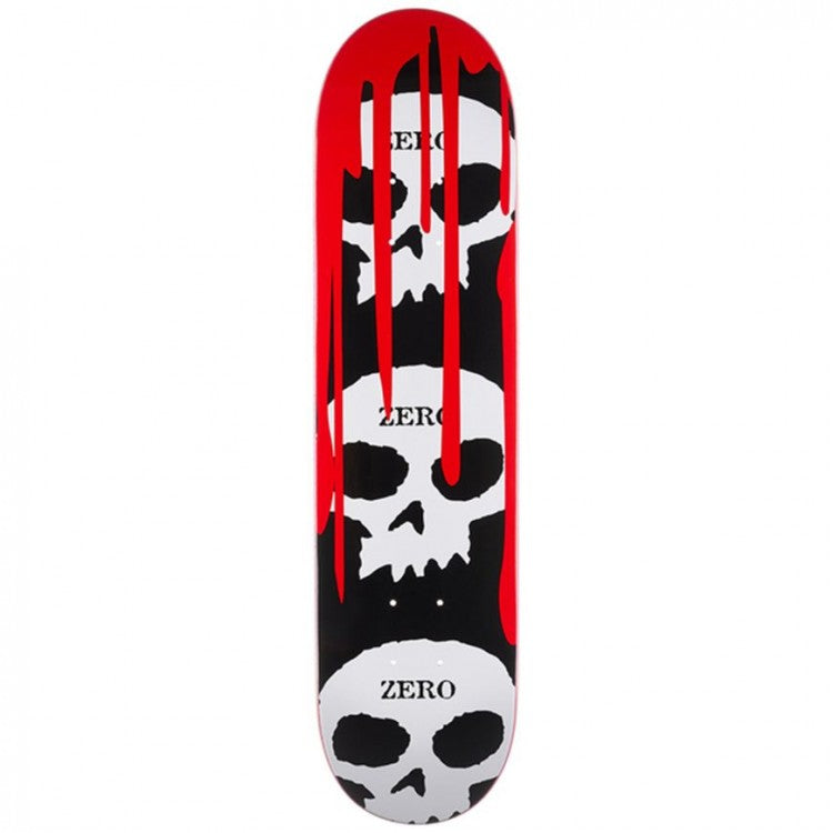 Deck Zero 3 Skull Blood Black White Red 8”5
